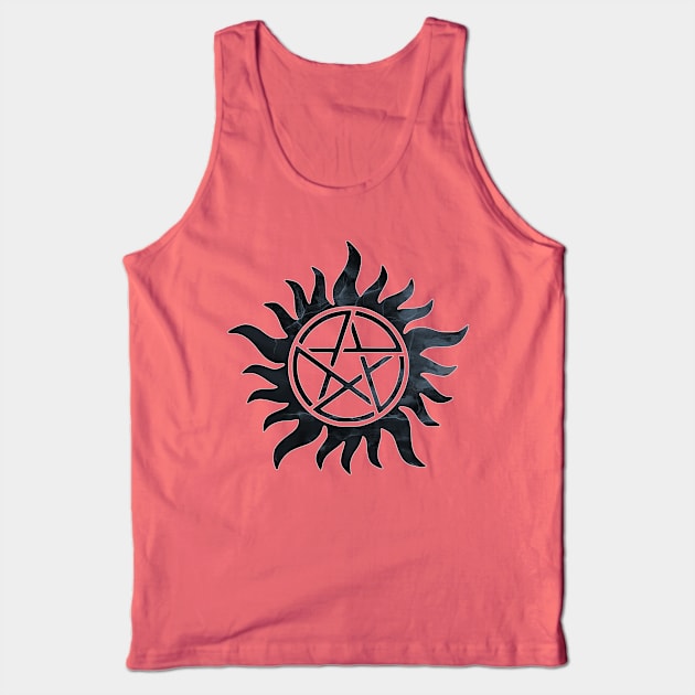 Anti-possession Sigil- Black Tank Top by Tweenie